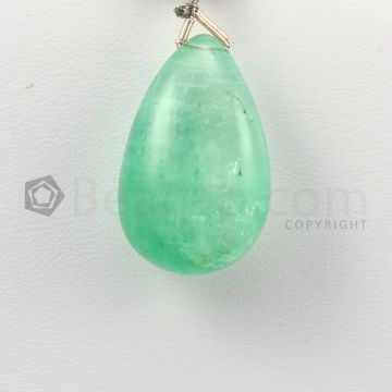 25 mm - Medium Green Emerald Drops - 37.00 carats (EDr1024)