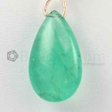 24 mm - Medium Green Emerald Drops - 18.50 carats (EDr1025)