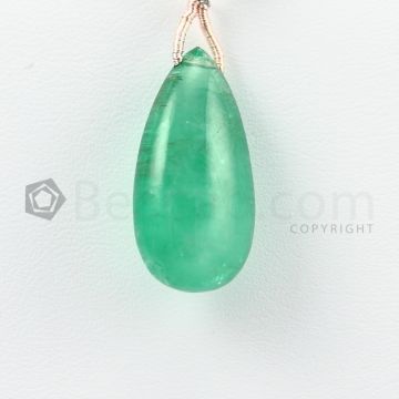 24 mm - Medium Green Emerald Drops - 21.00 carats (EDr1031)