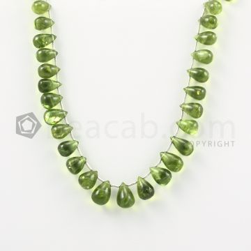 9 to 11.50 mm - Medium Green Peridot Drops - 99.00 carats (PDr1017)