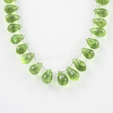 11 to 13 mm - Medium Green Peridot Faceted Drops - 104.50 carats (PDr1009)