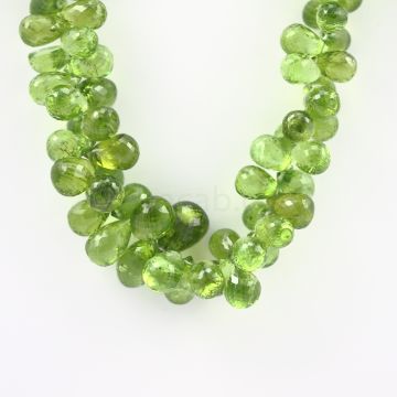 11 to 12 mm - Medium Green Peridot Faceted Drops - 425.00 carats (PDr1021)