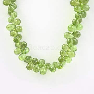 9 to 9.50 mm - Medium Green Peridot Faceted Drops - 192.00 carats (PDr1030)