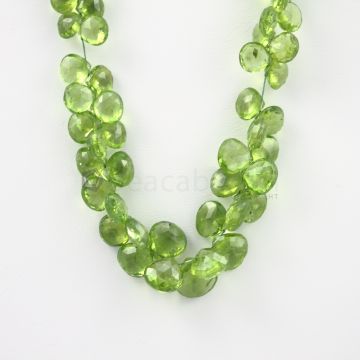 6.50 to 10.50 mm - Medium Green Peridot Faceted Drops - 109.50 carats (PDr1035)