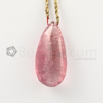 35 mm - Medium Pink Tourmaline Faceted Drops - 58.00 carats (ToDr1063)