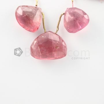 16 to 17 mm - Medium Pink Tourmaline Faceted Drops - 65.45 carats (ToDr1068)