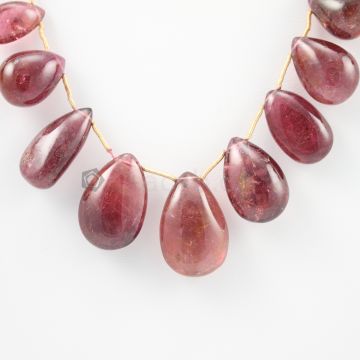 16 to 23 mm - Medium Purple-Red Tourmaline Drops - 158.50 carats (ToDr1070)