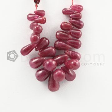 6.50 to 11.50 mm - Medium Red Ruby Drops - 60.00 carats (RDr1036)