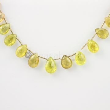 10 to 13 mm - Medium Yellow Tourmaline Drops - 40.50 carats (ToDr1072)