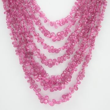 4 to 7 mm - 7 Lines - Pink Sapphire Drops - 610.40 carats (PSDr1006)