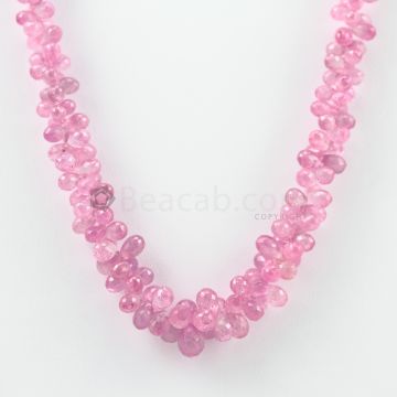 5.50 to 11 mm - 1 Line - Pink Sapphire Drops - 246.30 carats (PSDr1007)