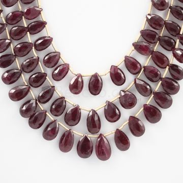 7 to 12 mm - 3 Lines - Ruby Drops - 216.00 carats (RDr1002)