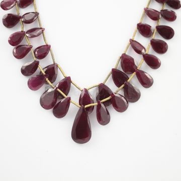6.60 to 20 mm - 2 Lines - Ruby Drops - 113.69 carats (RDr1003)