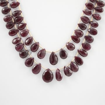 7 to 13 mm - 2 Lines - Ruby Drops - 132.27 carats (RDr1004)
