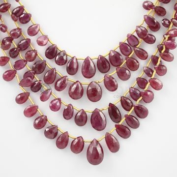 5.50 to 13 mm - 4 Lines - Ruby Drops - 132.10 carats (RDr1008)