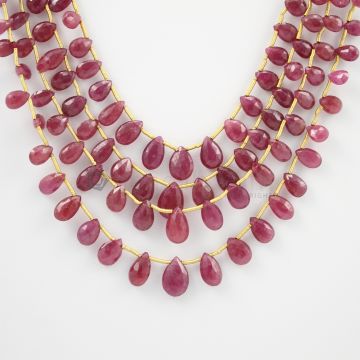 5 to 11 mm - 4 Lines - Ruby Drops - 130.75 carats (RDr1013)