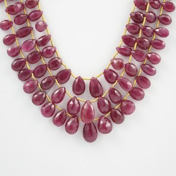 6 to 13 mm - 3 Lines - Ruby Drops - 199.50 carats (RDr1015)
