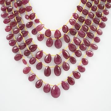 5.50 to 13.50 mm - 5 Lines - Ruby Drops - 249.50 carats (RDr1016)
