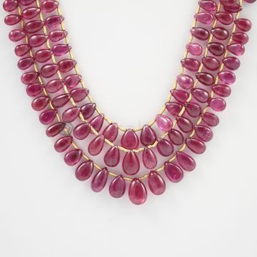 5.30 to 9.30 mm - 3 Lines - Ruby Drops - 189.67 carats (RDr1020)