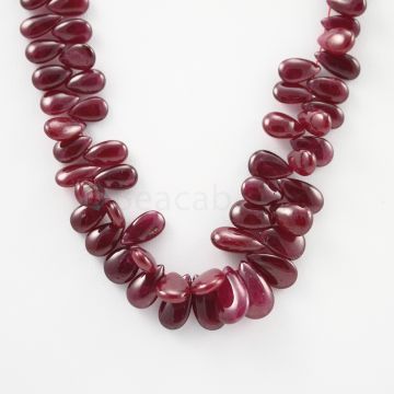 9 to 14 mm - 1 Line - Ruby Drops - 250.50 carats (RDr1021)