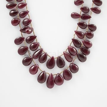 9 to 15.50 mm - 2 Lines - Ruby Drops - 278.00 carats (RDr1022)