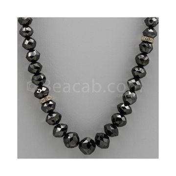 Black Diamond Faceted Beads - 1 Line - 290.16 carats (BDIA1007)