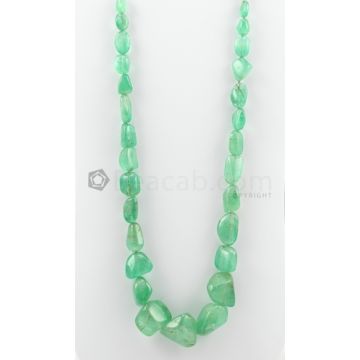 12.00 to 25.00 mm - 1 Line - Emerald Tumbled Beads - 654.70 carats (EmTuB1025)