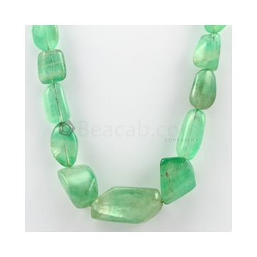 12.00 to 35.00 mm - 1 Line - Emerald Tumbled Beads - 464.56 carats (EmTuB1026)