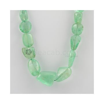 6.50 to 22.00 mm - 1 Line - Emerald Tumbled Beads - 276.00 carats (EmTuB1032)