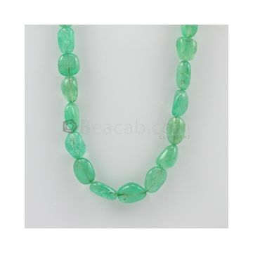 8.00 to 16.00 mm - 1 Line - Emerald Tumbled Beads - 319.00 carats (EmTuB1033)