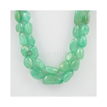 9.00 to 25.00 mm - 2 Lines - Emerald Tumbled Beads - 495.25 carats (EmTuB1034)