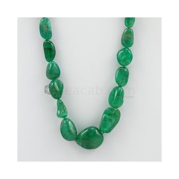 9.00 to 22.00 mm - 1 Line - Emerald Tumbled Beads - 340.85 carats (EmTuB1041)