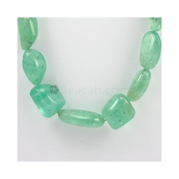 20 to 32 mm - 1 Line - Emerald Tumbled Beads - 950.50 carats (EmTub1061)