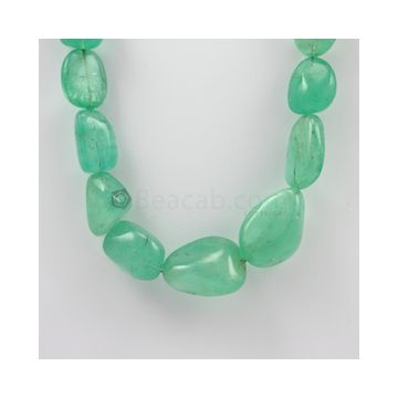 14.70 to 28 mm - 1 Line - Emerald Tumbled Beads - 673.50 carats (EmTub1063)