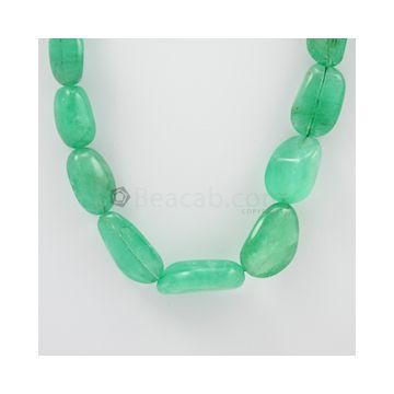 12.50 to 29 mm - 1 Line - Emerald Tumbled Beads - 536.00 carats (EmTub1064)