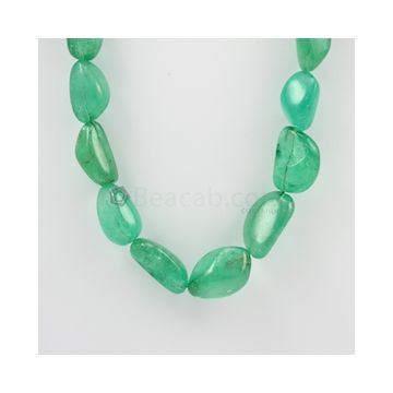 15 to 23 mm - 1 Line - Emerald Tumbled Beads - 757.50 carats (EmTub1068)