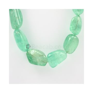 18 to 30 mm - 1 Line - Emerald Tumbled Beads - 1107.00 carats (EmTub1072)