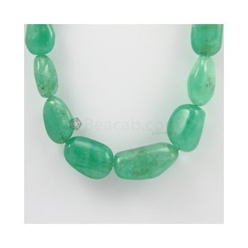 15 to 33 mm - 1 Line - Emerald Tumbled Beads - 698.00 carats (EmTub1074)