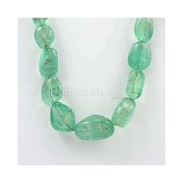 13 to 27 mm - 1 Line - Emerald Tumbled Beads - 537.50 carats (EmTub1077)