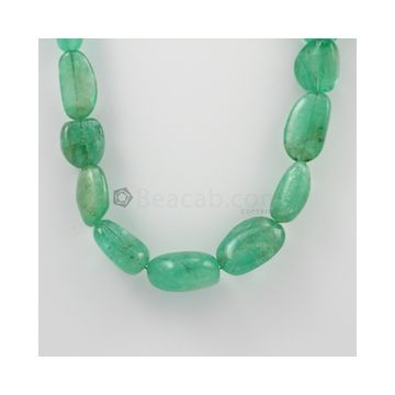 13.50 to 24 mm - 1 Line - Emerald Tumbled Beads - 472.50 carats (EmTub1080)