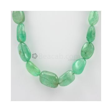 7 to 10 mm - 1 Line - Emerald Tumbled Beads - 564.50 carats (EmTub1083)