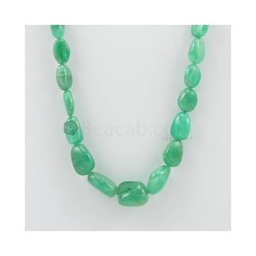9.00 to 16.50 mm - 1 Line - Emerald Tumbled Beads - 192.76 carats (EmTuB1048)
