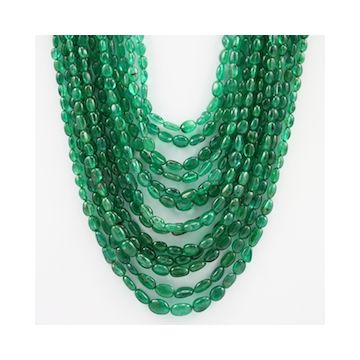 5.00 to 10.00 mm - 13 Lines - Emerald Tumbled Beads - 829.70 carats (EmTuB1051)