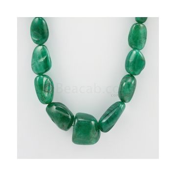 14.50 to 20.50 mm - 1 Line - Emerald Tumbled Beads - 501.00 carats (EmTuB1056)