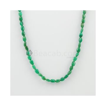 5.50 to 6.00 mm - 1 Line - Emerald Tumbled Beads - 44.51  carats (EmTuB1059)