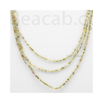 Fancy Diamond Cube Beads - 3 Lines - 46.94 carats (FncyDiaCu1006)