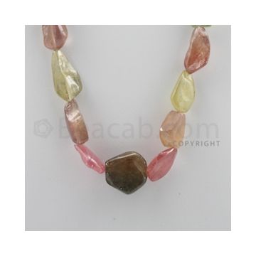 Multi-Sapphire Tumbled - 1 Line - 424.50 carats - 17 inches - (MSTUB1001)