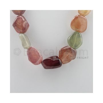 Multi-Sapphire Tumbled - 1 Line - 812.00 carats - 17 inches - (MSTUB1007)