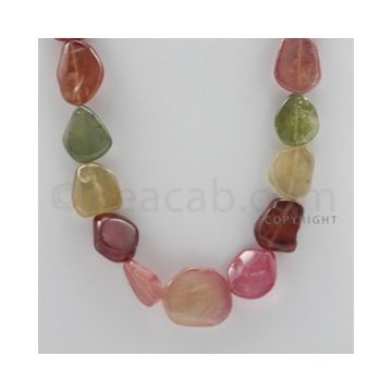 Multi-Sapphire Tumbled - 1 Line - 633.40 carats - 23 inches - (MSTUB1008)