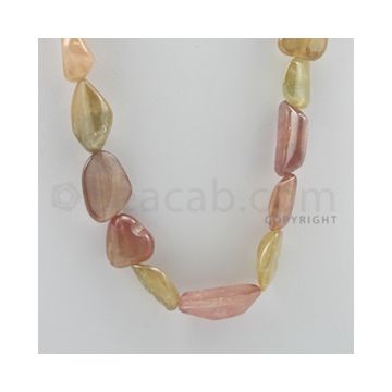 Multi-Sapphire Tumbled - 1 Line - 712.35 carats - 21 inches - (MSTUB1009)